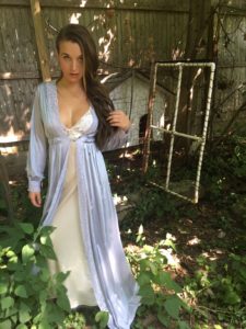 Sarah Moliski in Vanity Fair Gown & Robe